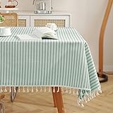 meioro Striped Tablecloth Rectangle Tablecloths