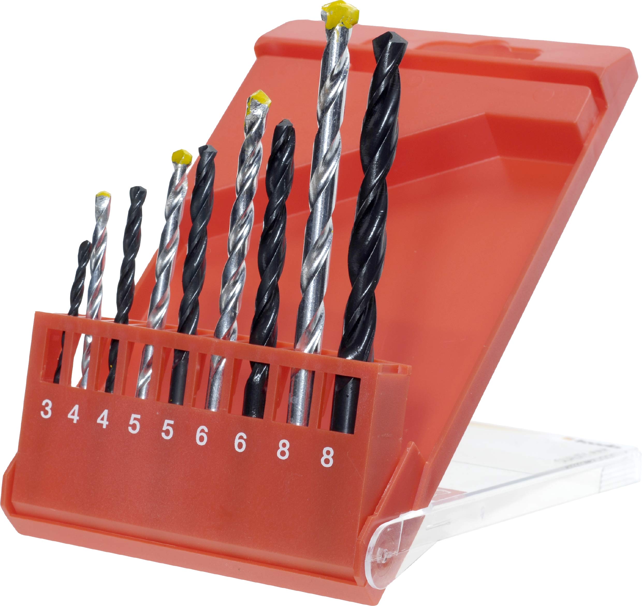 kwb Combination Tube Set - Drill Set, 9-Piece for Metal and Stone