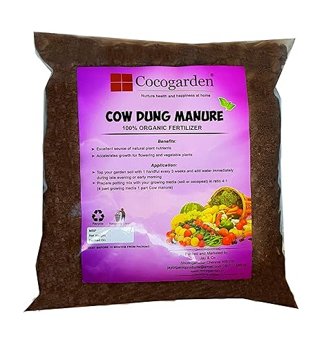 Cocogarden Cow Dung Manure for Plant Growth, 5 kg