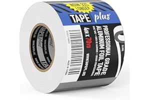TAPEPLUS Professional Grade Aluminum Foil Tape - Giant Roll! 4 Inch by 210 Feet (70 Yards) - Perfect for High Temperature HVAC, Sealing & Patching Hot & Cold Air Ducts, Metal Repair, Insulation & Much More!