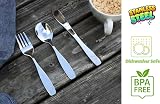 EXZACT Childrens Cutlery Set Stainless Steel 6pc Kids Toddler Utensils Dog Cat view 5