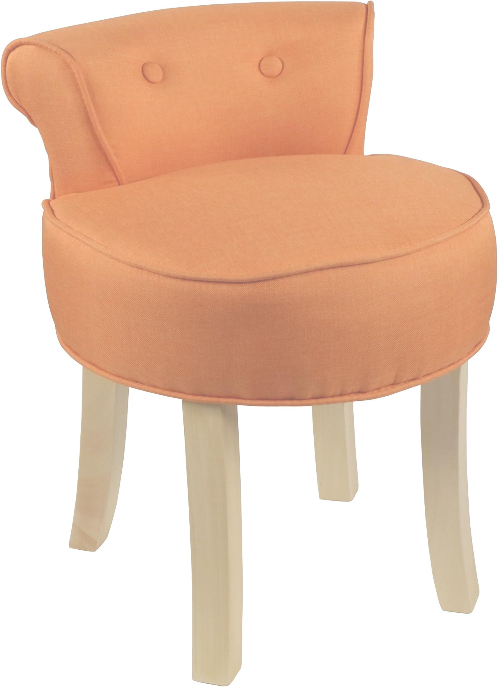 DECOMANIA- Vanity stool with upholstered backrest- thick and comfortable seat- very fashionable. (Mango)