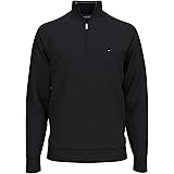 tommy hilfiger tape grey half zip sweatshirt