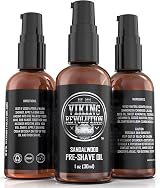 Viking Revolution Sandalwood Pre Shave Oil for Men - Smooth Irritation Free view 3