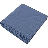 Lilax Cotton Knit Receiving Blanket, Warm Cozy Swaddle Cuddle Stroller Crib Blanket for Newborns Infants & Toddlers 33.5" x 31.5", Indigo