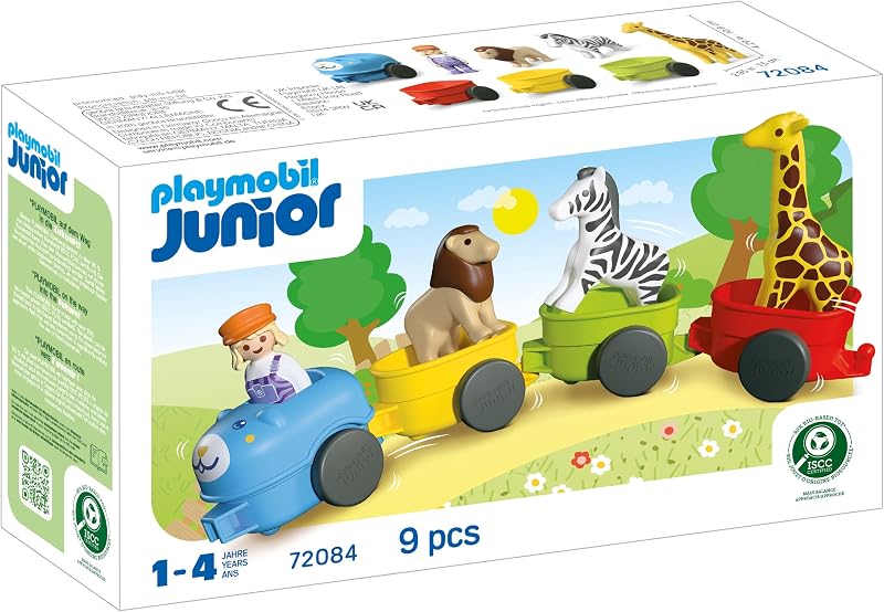 | Júnior | Comboio dos Animais | Comboio Colorido com Animais, 4 carruagens e cabine do condutor | para crianças a partir dos 4 anos | 72084