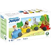 Playmobil | Junior | Animal Train | Colourful Train with Animals, 4 Trailers &amp; Driver&rsquo;s Cab | for Children Aged 1+ | 72084