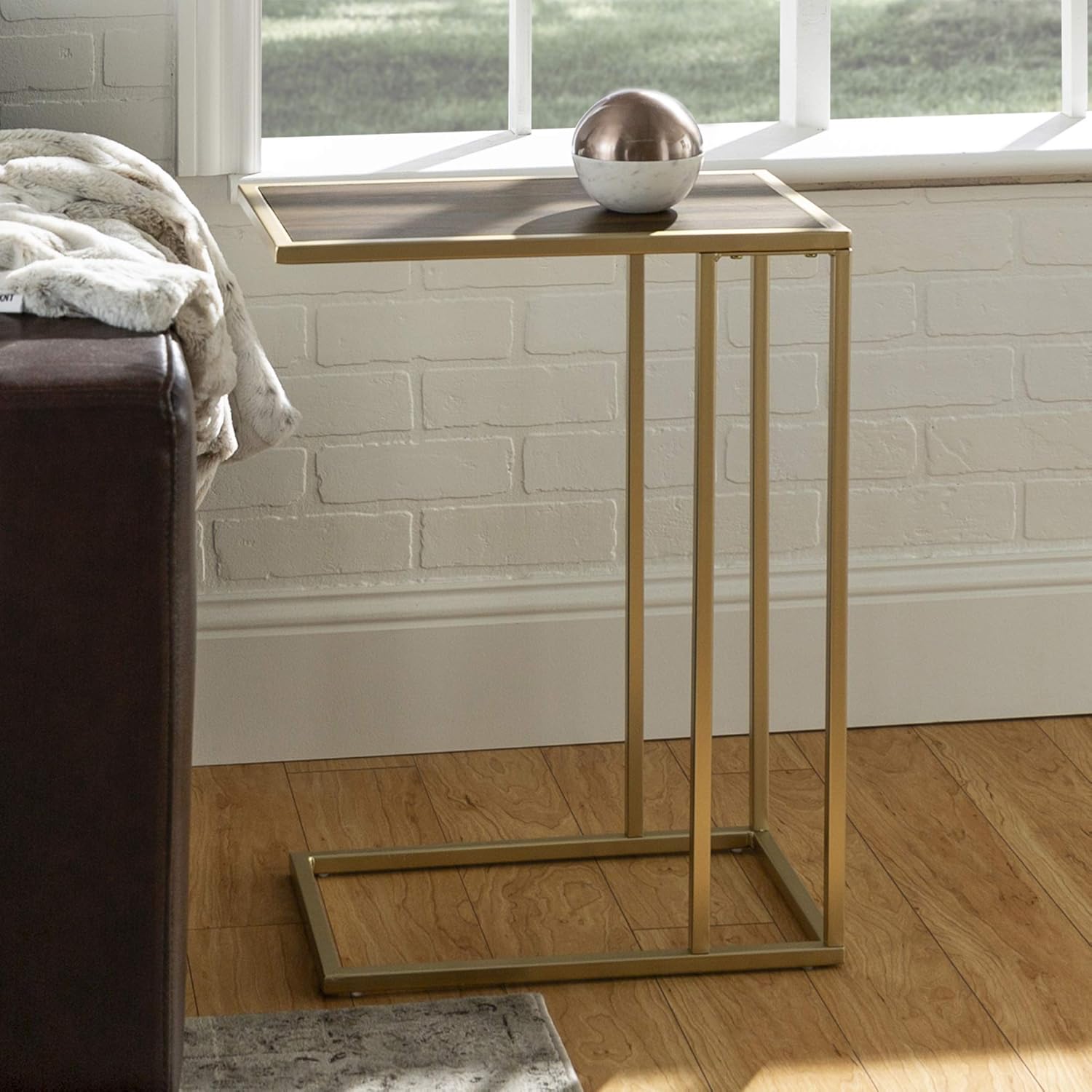 Best White/Brown Walnut Sofa Side End Table