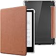 CoBak Case for Kindle Paperwhite (6.8" 11th Generation 2021 Released) & Paperwhite Signature Edition- New PU Leather Cover and Clear Soft Silicone Back Cover with Auto Sleep Wake Feature