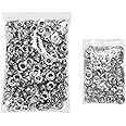 KING PIECES 1000pcs Grommets 3/8 Inch (10mm) Washers and Grommets Kit for Grommet Tool, Banner & Posters Metal Grommets Eyele