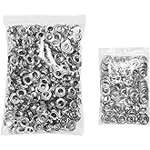 KING PIECES 1000pcs Grommets 3/8 Inch (10mm) Washers and Grommets Kit for Grommet Tool, Banner & Posters Metal Grommets Eyele