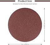 Icastny 150mm Sanding Discs 60/100/150/320/600 Grit 50Pcs Hook Loop 6" view 2