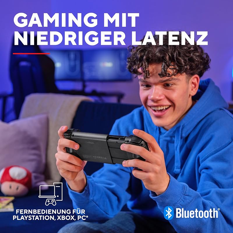 Mylox Bluetooth Handy Controller Handheld Mobile Gaming, Schwarz