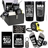Bayelove Christmas Gifts for Dad Birthday Gift for Dad Father's Day Gift from Daughter Include Tumbler Mug Wallet Card Candle Tape Measure Keychain Socks Card