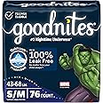Goodnites Boys' Bedwetting Underwear, Size S/M (43-68 lbs), 76 Ct (2 Packs of 38), Packaging May Vary
