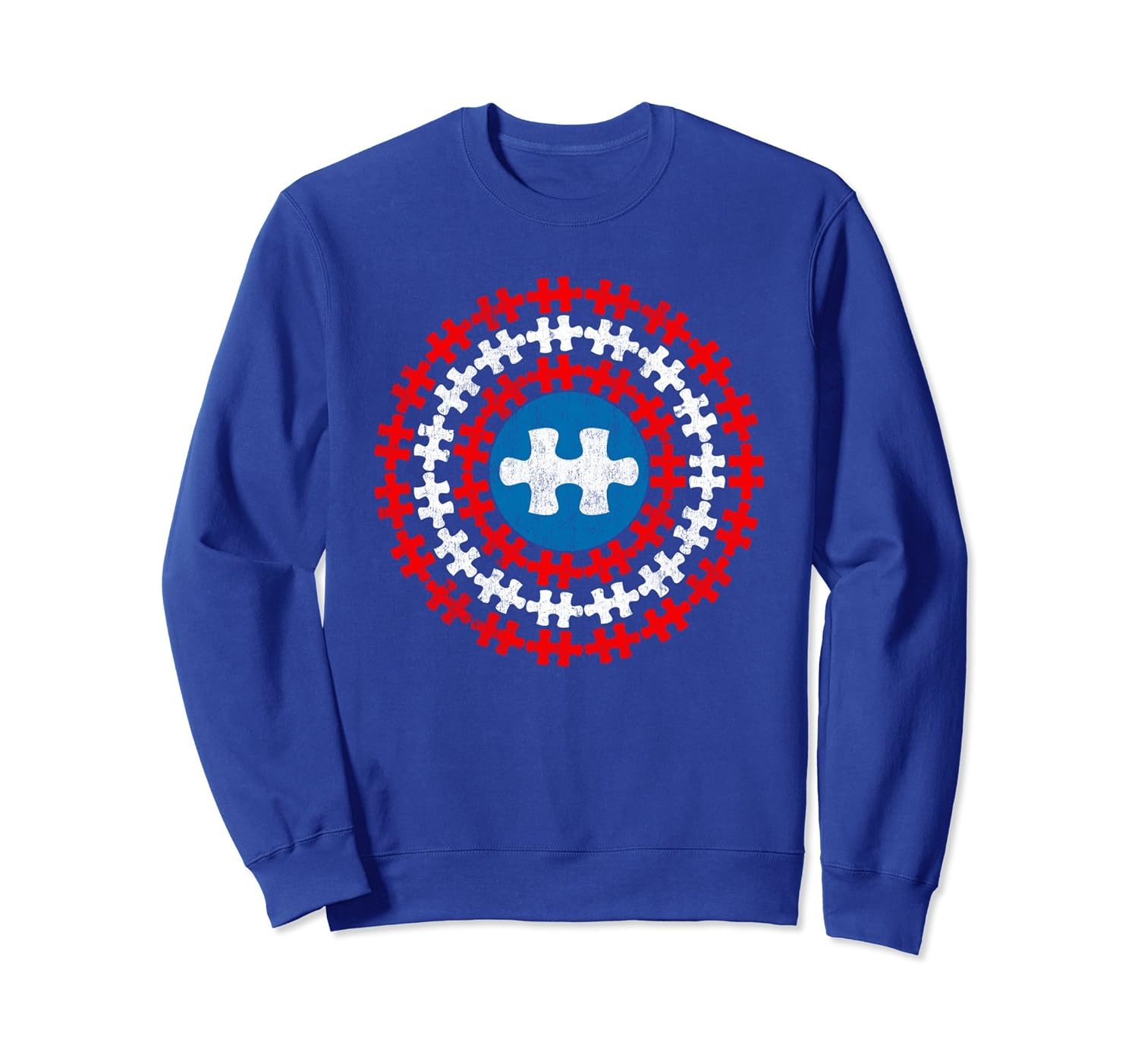 Grunge Kids Captain Autism Superhero Shield Sweatshirt-anz