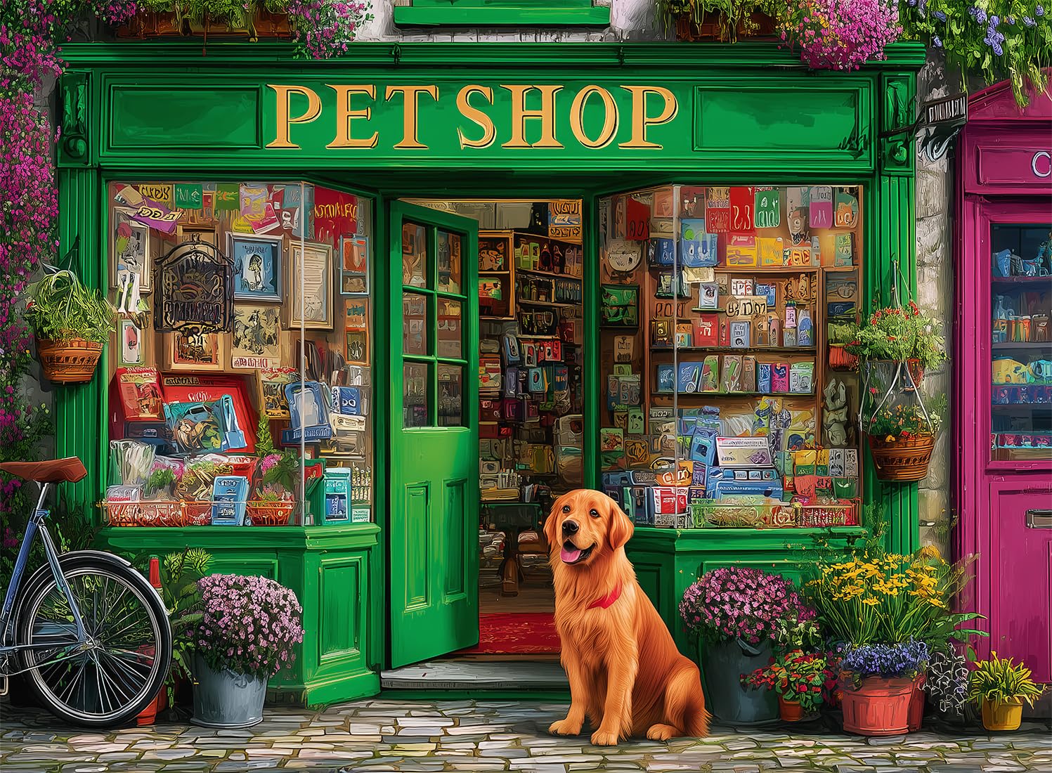 500 Piece Dog Puzzle for Adults – Pet Shop Jigsaw Puzzle 500 Pieces for Adults Seniors – Eco-Friendly Recycled Paper – Fun & Challenging Family Game Gift for Friends and Family (20.5 x 15 in)