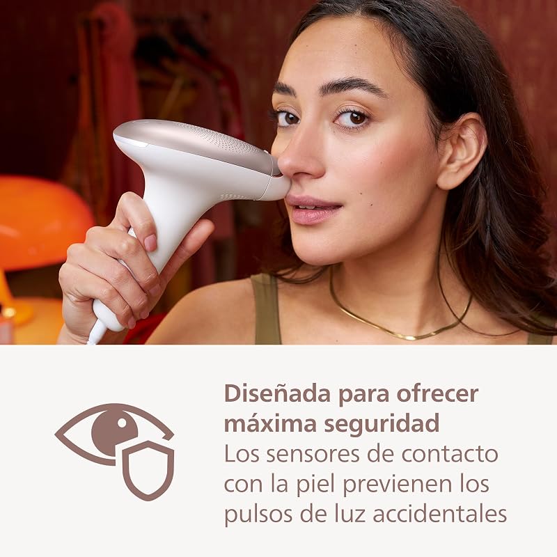 Lumea serie 7000, dispositivo de depilación IPL, alternativa de depilación láser, con lápiz recortador compacto Satin, 2 accesorios para el cuerpo y la cara, modelo BRI921/00