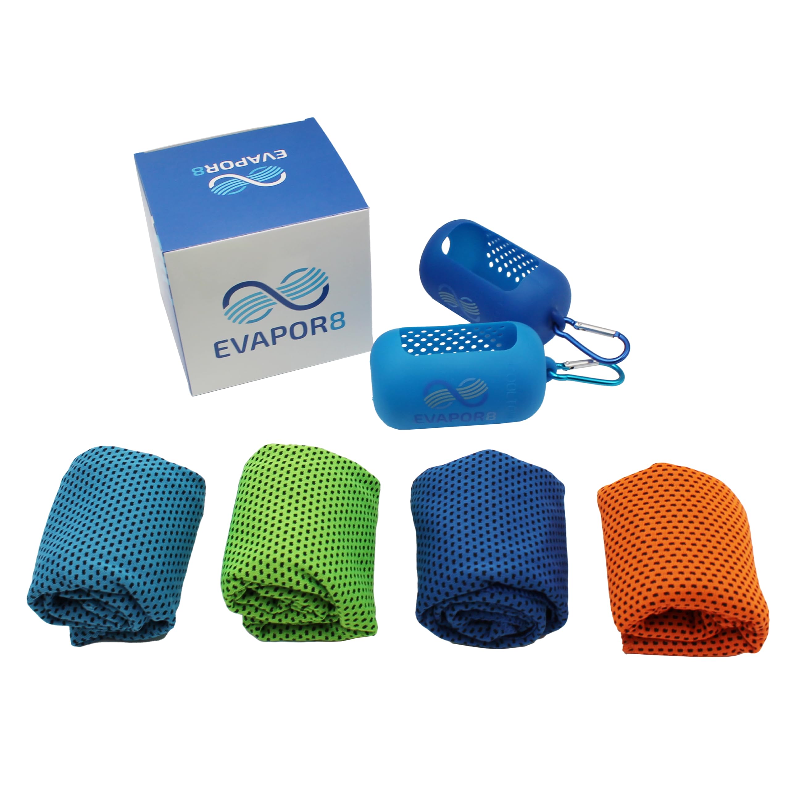 Photo 1 of OutdoorHero Evapor8 Cooling Towels - Instant Heat Relief & Sweat Towel - Reusable Gym Towel for Men & Women - Advanced Cooling Technology UPF 50 Sun Shield - Set of 4 (40” x 12”)