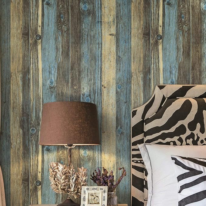 Blooming Wall Faux Vintage Barnwood Wood Wallpaper Rolls Wood Panel