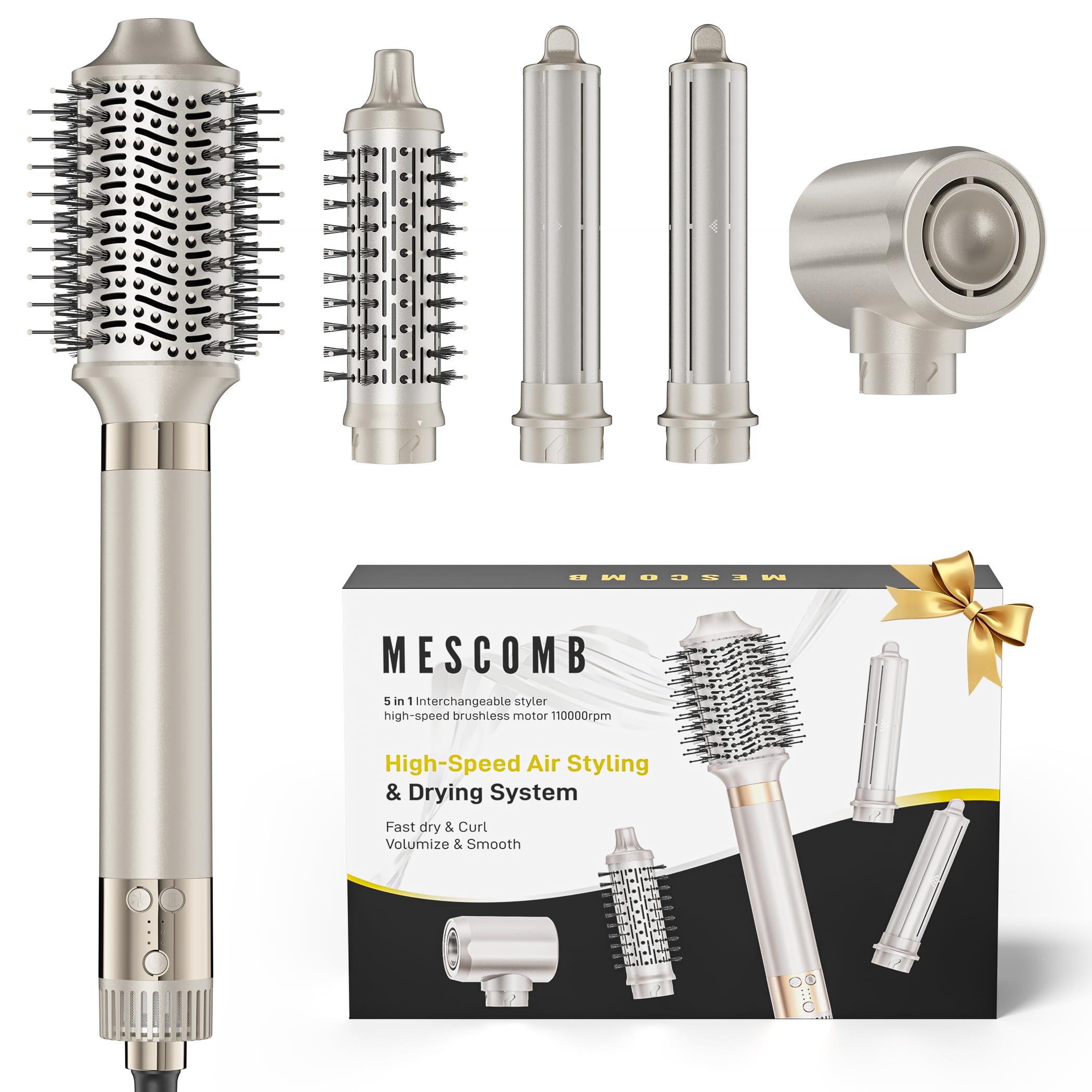 Photo 1 of Upgraded 5-in-1 Hot Air Styler – Hair Dryer & Versatile Air Styler with Auto Wrap Curlers, Volumizing Brushes, Frizz-Free Hair Styler Tool for Curling, Smoothing & Adding Volume, Gift for Women