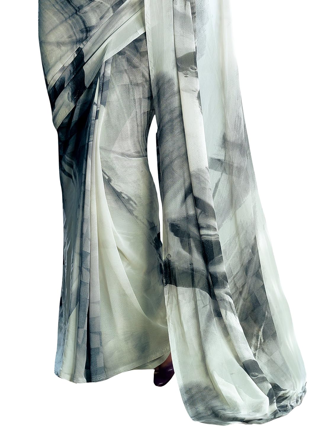 mrinalika fashion women's georgette saree with blouse piece (pihu219_grey)