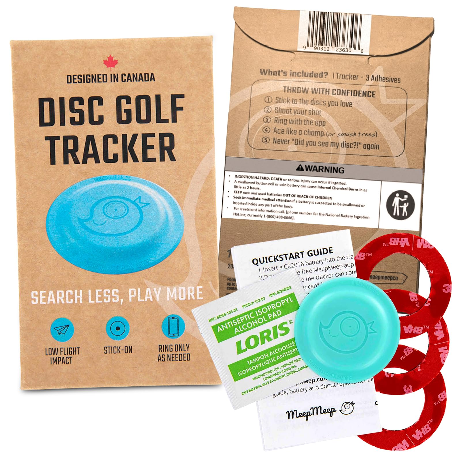 Photo 1 of MeepMeep Disc Golf Disc Tracker | Never Lose Your Discs Again | Disc Golf Gifts | Sticks to Underside of Your Disc Golf Disc | Ring Disc via Bluetooth on Your Phone | Disc Golf Accessories for Men