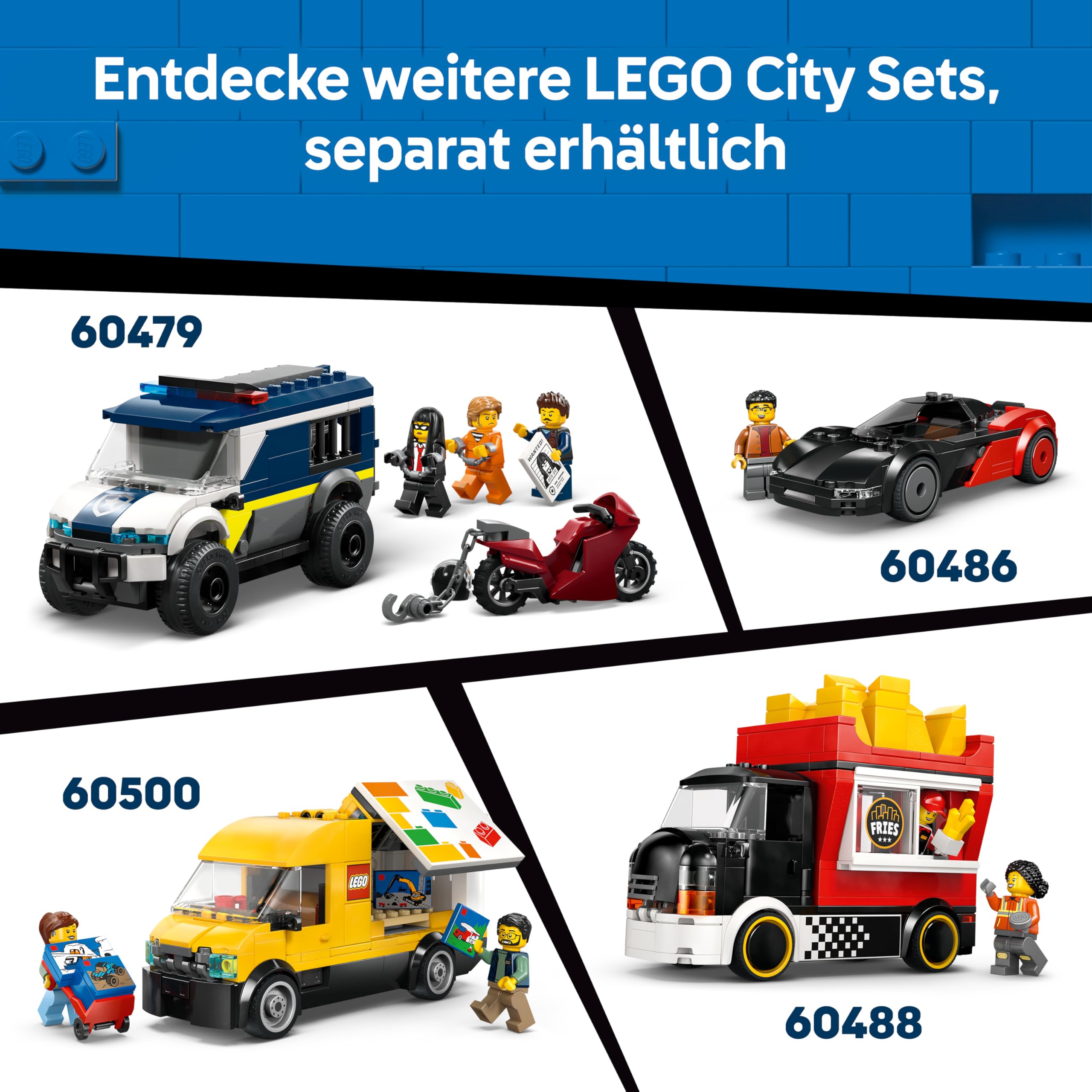 LEGO City Hot Rod - Race Car Toy w/a Driver Minifigure & Folding Roof - Fine Motor Skills Building Set - Small Birthday Gift Idea for 5+ Year Old Boys - 60485 7