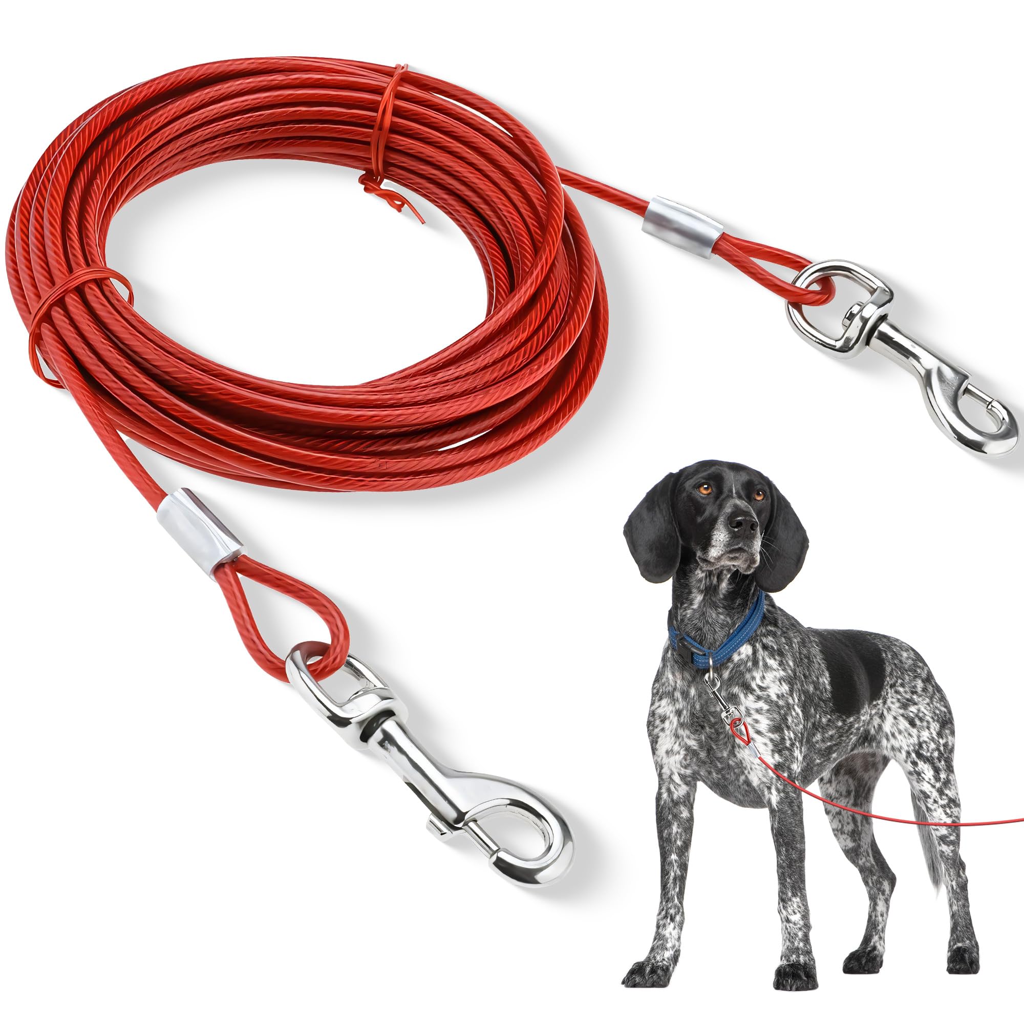 American Kennel Club AKC Heavy Duty Steel Tie-Out Cable for Dogs