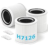 3 Pack H7126 Replacement Filter for GoveeLife H7126 Mini Air Purifier,3-in-1 H7126-RF H13 True HEPA Filter with Activated Carbon and 6 pcs Aroma Pads