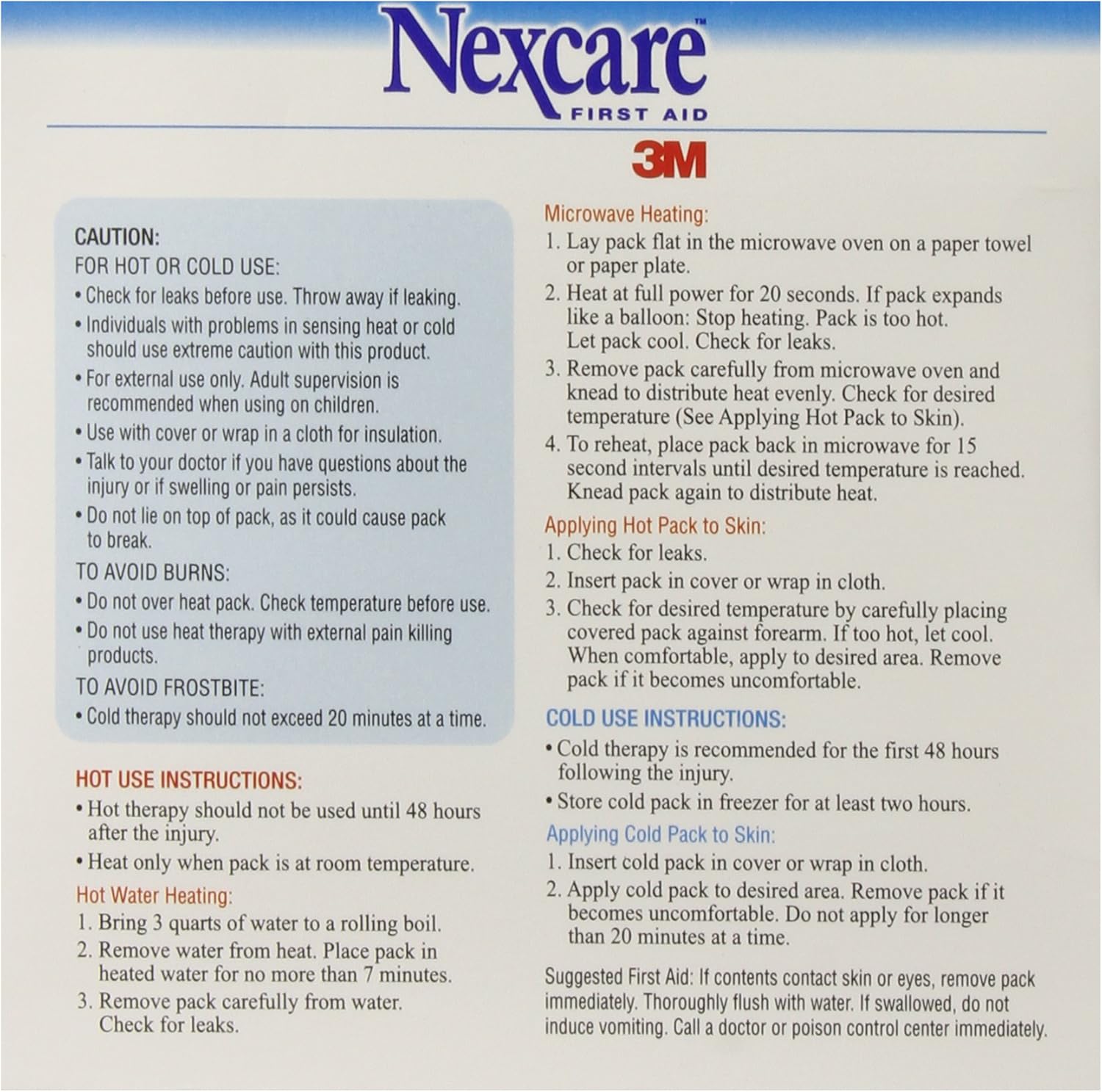 3M Nexcare™ Reusable Cold/Hot Pack: Health & Personal Care