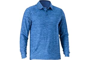 NAVISKIN Men's Polo Shirts Quick Dry Golf Shirts UPF 50 Long and Short Sleeve Moisture Wicking Polo Shirts