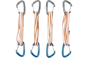 Trango Phase Alpine Draw - Extendable Wiregate Alpine Quickdraw, 60cm Dyneema Sling, 22kN, Rock Climbing & Mountaineering, Single & 4 Pack