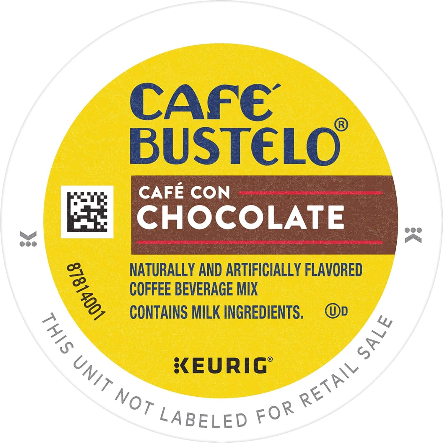 Café Bustelo Café con Chocolate Flavored Espresso Style Coffee, 96 K Cups for Keurig Coffee Makers