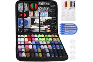 TALERLUV 230 PCS Sewing Kit for Adults - includes Needles, Thread, Scissors, Buttons, and More - Portable Sewing Starting Kit for Basic Repairs and Essentials - Ideal for Travel and Emergencies