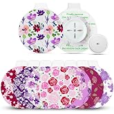 40 Pack Libre 2 Plus Sensor Covers Waterproof with 2pcs Hard Caps, Floral | Lingo CGM Overpatch with Easy-Peel Tab Pre-Cut Backing,Breathable, Hypoallergenic &amp; Latex-Free Overpatch for 15 Days