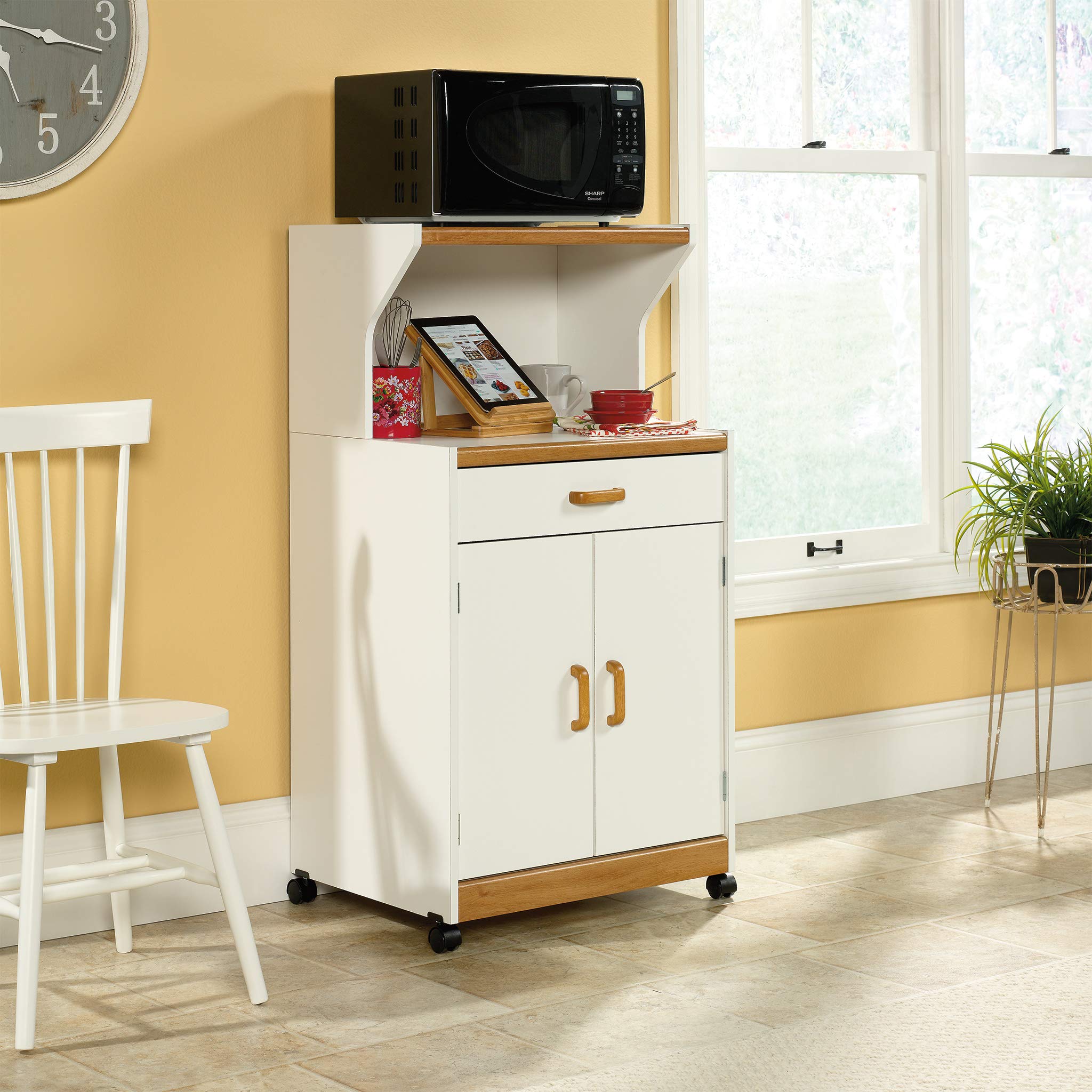 Sauder Universal Oven Cart, Soft White finish