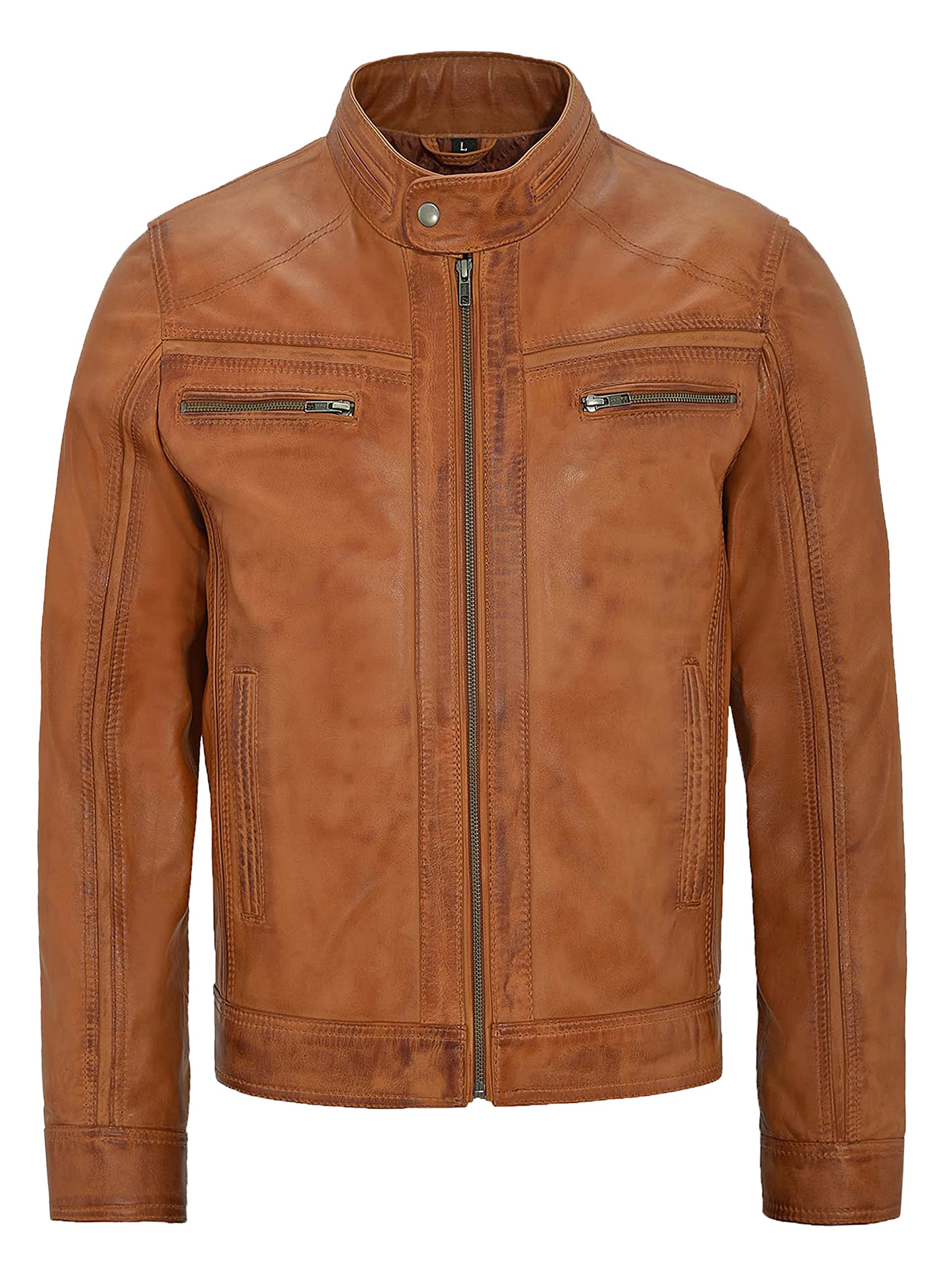 HANDSY Leather Jackets For Men - Leather Motorcycle