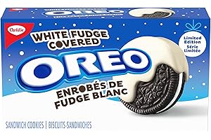 OREO, White Fudge Covered Sandwich Cookies, Christmas Cookies, Holiday Treat, Festive Stocking Stuffer, Limited Edition, 240 