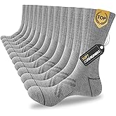 JOYNÉE 12 Pairs Mens Athletic Crew Socks Cushioned for Men Sports Running-Arch Support