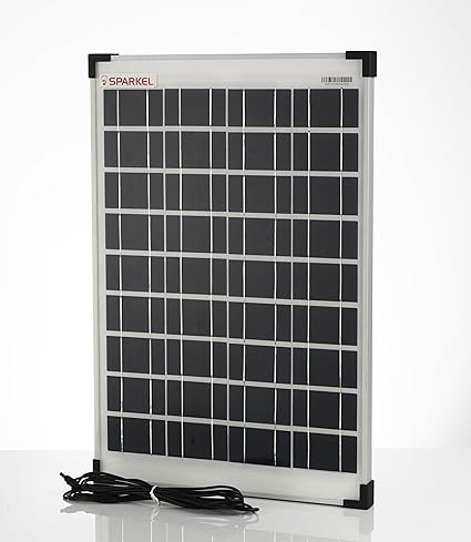 Sparkel 20W Solar Panel With Five Meter Long Moulded Wire For DC Connection