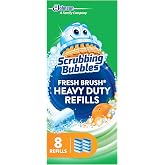 Scrubbing Bubbles Toilet Bowl Wand Cleaner Refills, Fresh Brush Heavy Duty Cleaner Toilet Refill Pads, Removes Limescale &amp; Odors, Citrus Scent, 8 Count (Pack of 8)