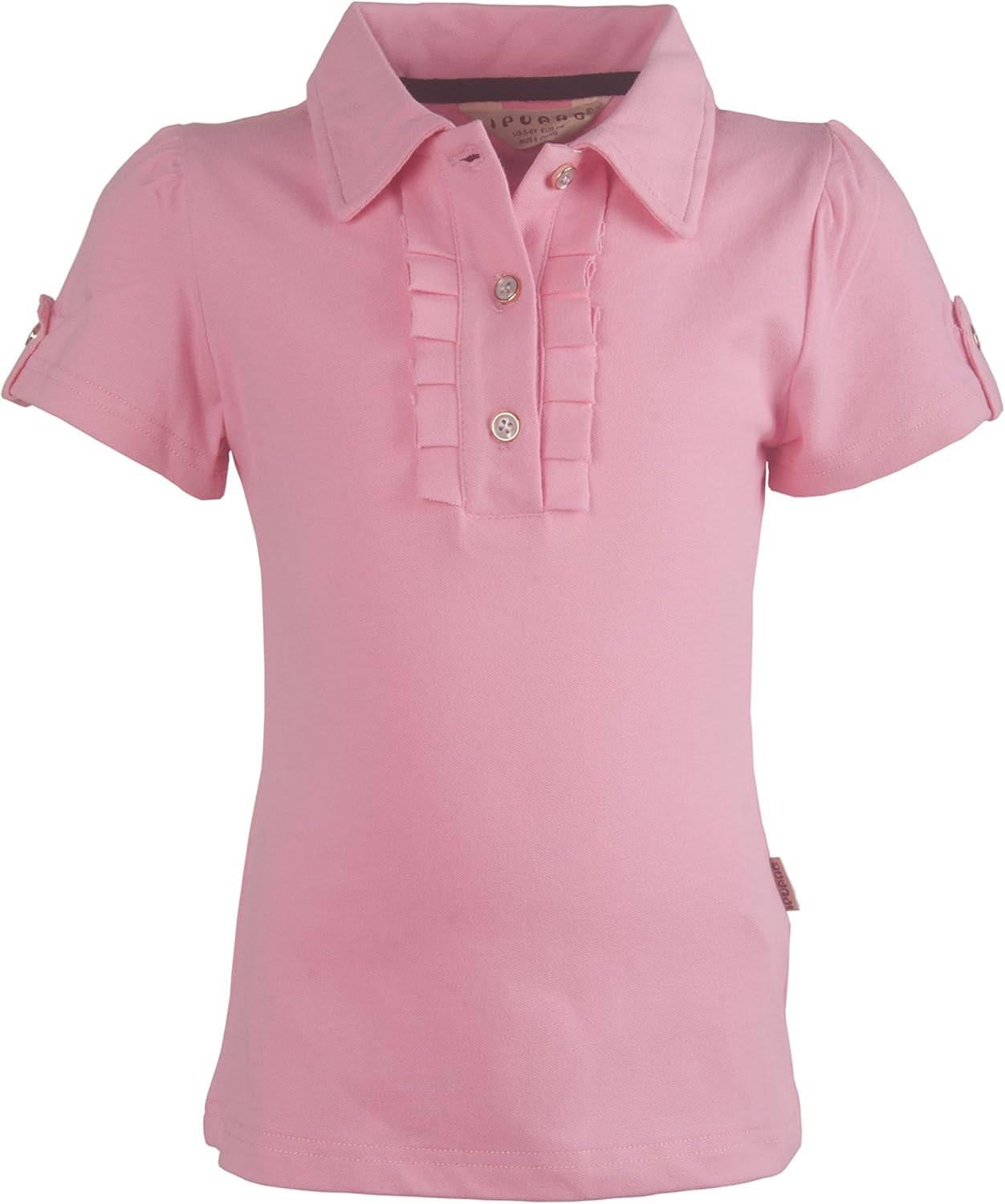 Ipuang Girl Short Sleeve Cotton Ruffle Polo Shirt Top: Clothing