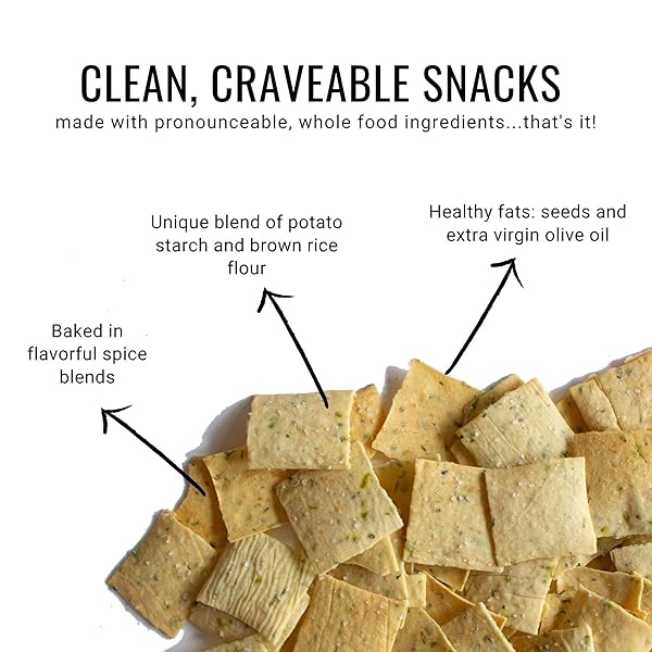 EVERY BODY EAT SNACK CRACKER THINS, CHIVE & GARLIC – GLUTEN FREE, VEGAN, DAIRY FREE, AND SEED OIL FREE, 4OZ