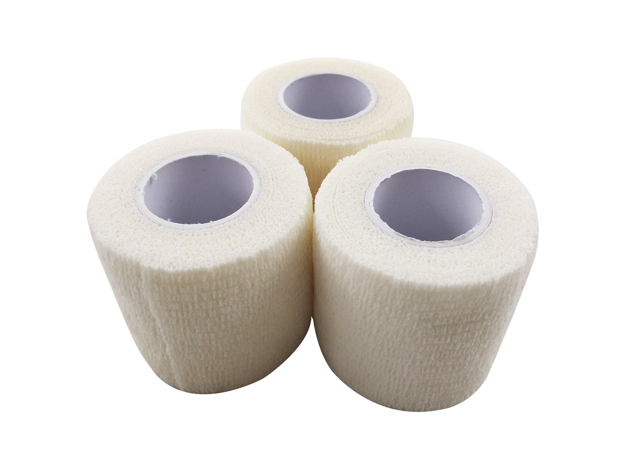 zechy Grip Tape - Hockey, Baseball, Lacrosse, Any Other Sports requiring a Solid Grip - 2 inch by 15 feet (White)(3 Pack)