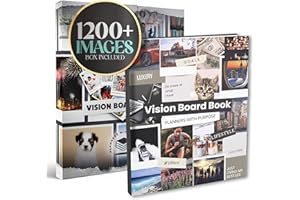 Planners with Purpose Vision Board Book 1,200+ Vision Board Images & Quotes - Goal Setting Vision Journal for Manifestation, Motivation & Lifestyle Inspiration - Law of Attraction Collage Supplies Kit