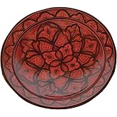 Ceramic Plates Moroccan Handmade Serving, Wall Hanging, Exquisite Colors Decorative Large 14 inches Diameter