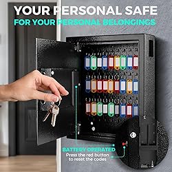 Flexzion Key Cabinet Key Lock Box Wall Mount with