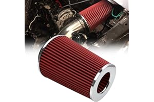 RYANSTAR RACING 102mm 4" High Flow Round Tapered Cone Cool Air Filter Cleaner with Top Filter Design Short 231mm tall