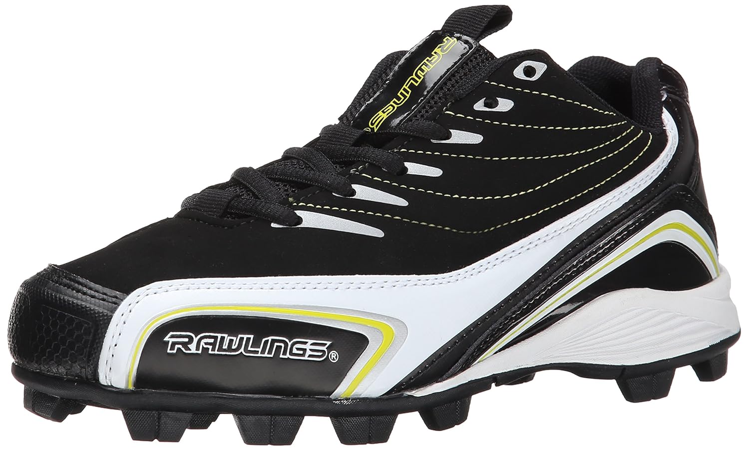 black and yellow softball cleats